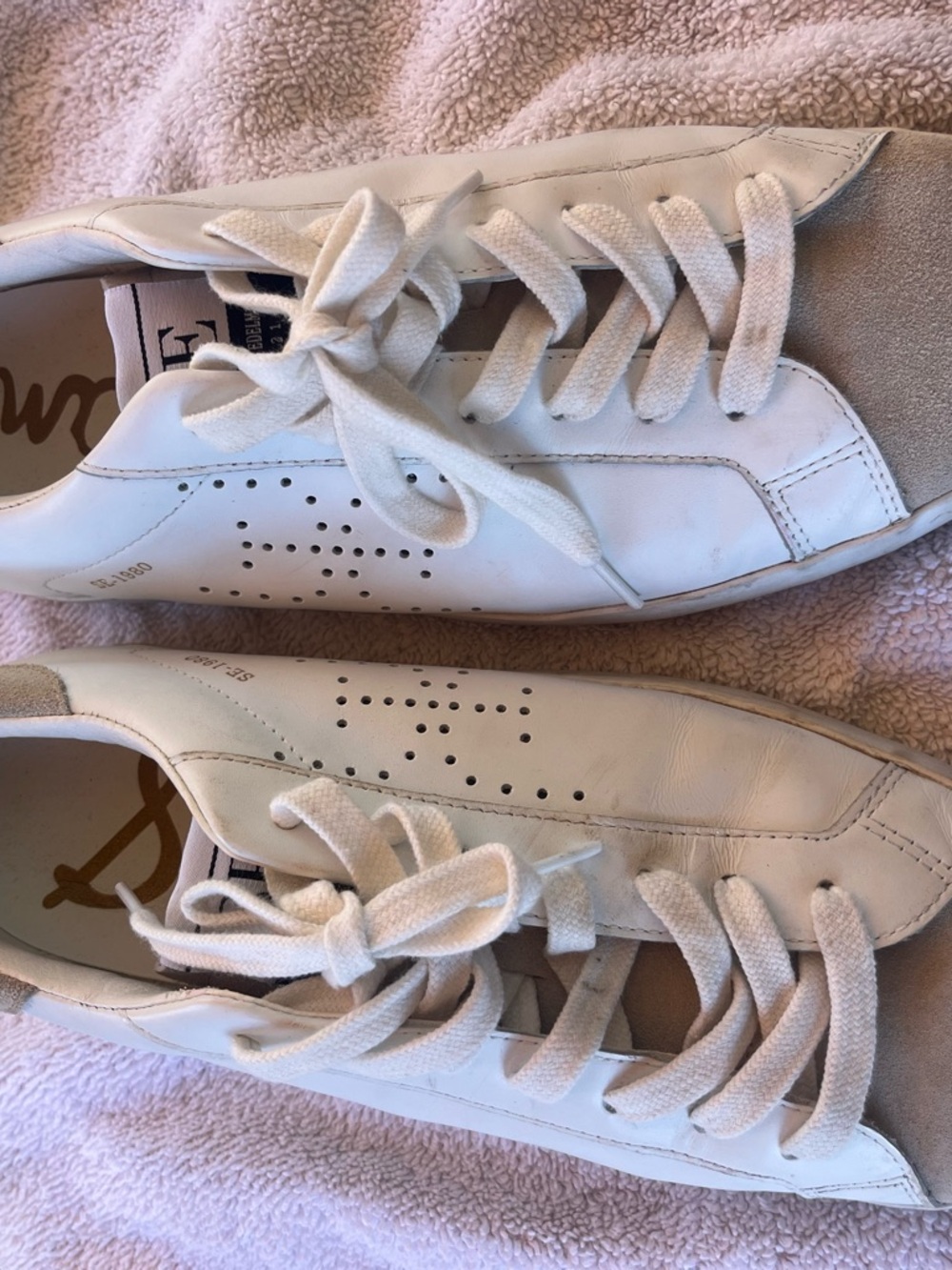 Sam Edelman White Leather Sneakers